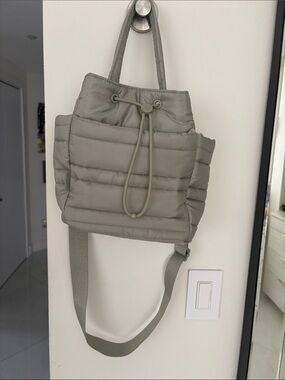 Jason Wu Quilted Puffer Crossbody/Tote in Light Green